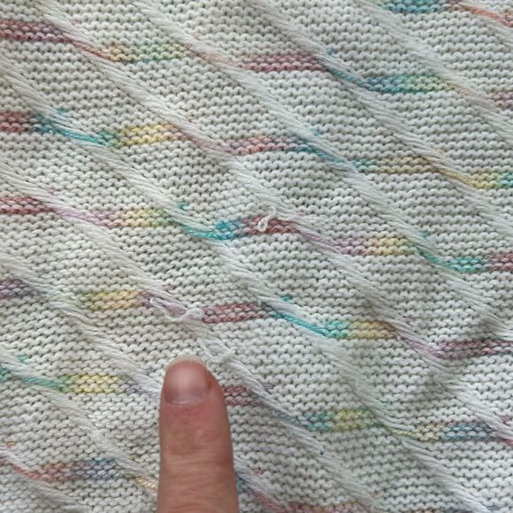 Vintage 70s 80s Brunny Rainbow Shortsleeve Crewneck Sweater - Picture 10 of 12